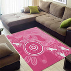 Australia Breast Cancer Awareness Area Rug Pink Ribbon Manta Ray Aboriginal Art - Aussie Hoodie