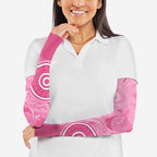 Australia Breast Cancer Awareness Arm Sleeves Pink Ribbon Manta Ray Aboriginal Art - Aussie Hoodie