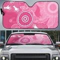 Australia Breast Cancer Awareness Auto Sun Shade Pink Ribbon Manta Ray Aboriginal Art - Aussie Hoodie