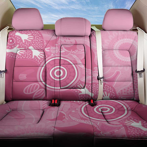 Australia Breast Cancer Awareness Back Car Seat Cover Pink Ribbon Manta Ray Aboriginal Art - Aussie Hoodie