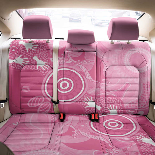 Australia Breast Cancer Awareness Back Car Seat Cover Pink Ribbon Manta Ray Aboriginal Art - Aussie Hoodie