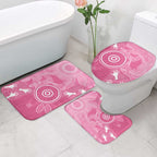 Australia Breast Cancer Awareness Bathroom Set Pink Ribbon Manta Ray Aboriginal Art - Aussie Hoodie