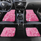 Australia Breast Cancer Awareness Car Mats Pink Ribbon Manta Ray Aboriginal Art - Aussie Hoodie