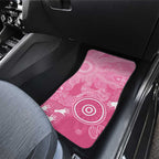 Australia Breast Cancer Awareness Car Mats Pink Ribbon Manta Ray Aboriginal Art - Aussie Hoodie