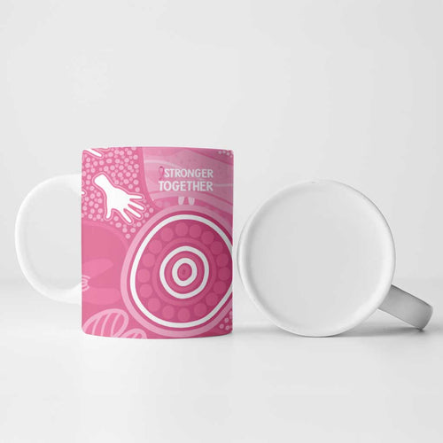 Australia Breast Cancer Awareness Ceramic Mug Pink Ribbon Manta Ray Aboriginal Art - Aussie Hoodie