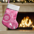 Australia Breast Cancer Awareness Christmas Stocking Pink Ribbon Manta Ray Aboriginal Art - Aussie Hoodie
