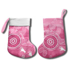 Australia Breast Cancer Awareness Christmas Stocking Pink Ribbon Manta Ray Aboriginal Art - Aussie Hoodie