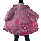 Australia Breast Cancer Awareness Cloak Pink Ribbon Manta Ray Aboriginal Art - Aussie Hoodie