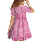 Australia Breast Cancer Awareness Family Matching Mermaid Dress and Hawaiian Shirt Pink Ribbon Manta Ray Aboriginal Art - Aussie Hoodie