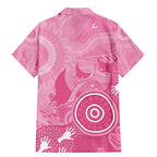 Australia Breast Cancer Awareness Family Matching Mermaid Dress and Hawaiian Shirt Pink Ribbon Manta Ray Aboriginal Art - Aussie Hoodie