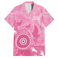 Australia Breast Cancer Awareness Family Matching Summer Maxi Dress and Hawaiian Shirt Pink Ribbon Manta Ray Aboriginal Art - Aussie Hoodie