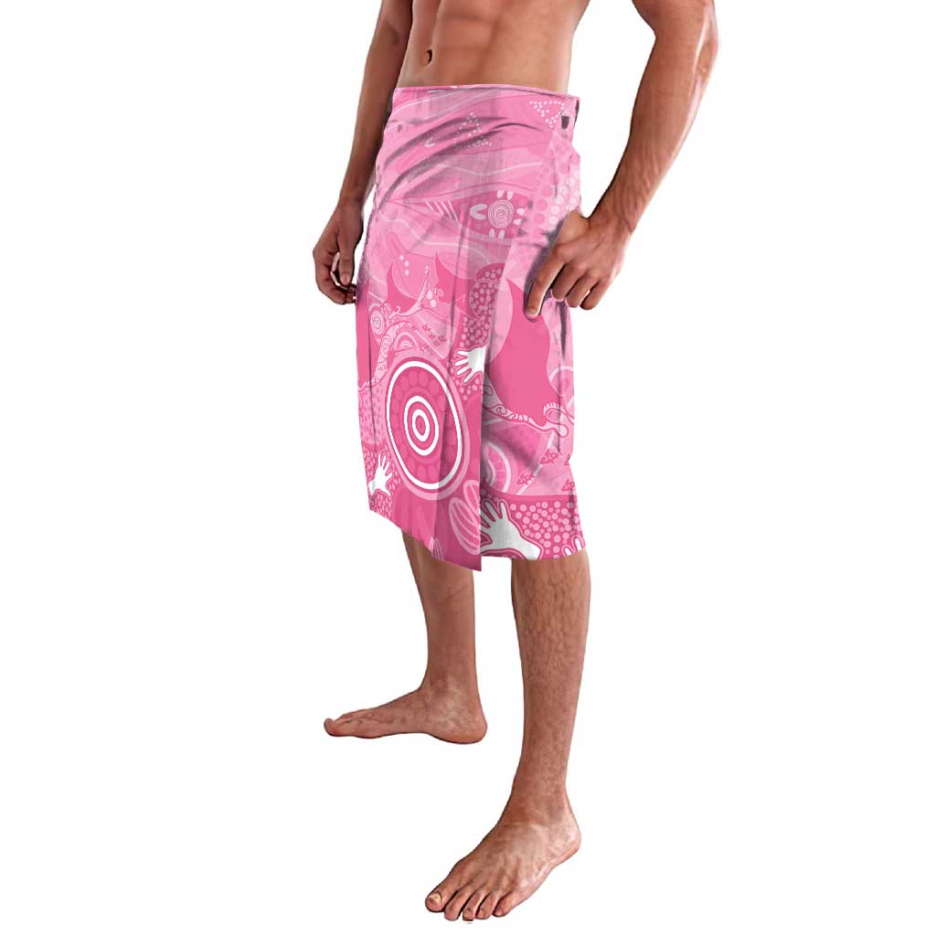 Australia Breast Cancer Awareness Lavalava Pink Ribbon Manta Ray Aboriginal Art - Aussie Hoodie