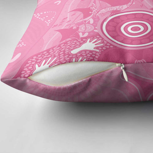 Australia Breast Cancer Awareness Pillow Cover Pink Ribbon Manta Ray Aboriginal Art - Aussie Hoodie