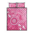 Australia Breast Cancer Awareness Quilt Bed Set Pink Ribbon Manta Ray Aboriginal Art - Aussie Hoodie
