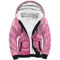 Australia Breast Cancer Awareness Sherpa Hoodie Pink Ribbon Manta Ray Aboriginal Art - Aussie Hoodie