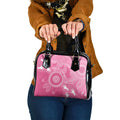 Australia Breast Cancer Awareness Shoulder Handbag Pink Ribbon Manta Ray Aboriginal Art - Aussie Hoodie