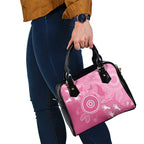 Australia Breast Cancer Awareness Shoulder Handbag Pink Ribbon Manta Ray Aboriginal Art - Aussie Hoodie