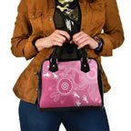 Australia Breast Cancer Awareness Shoulder Handbag Pink Ribbon Manta Ray Aboriginal Art - Aussie Hoodie