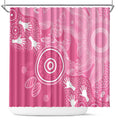 Australia Breast Cancer Awareness Shower Curtain Pink Ribbon Manta Ray Aboriginal Art - Aussie Hoodie