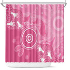 Australia Breast Cancer Awareness Shower Curtain Pink Ribbon Manta Ray Aboriginal Art - Aussie Hoodie