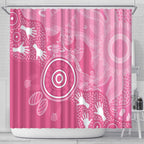 Australia Breast Cancer Awareness Shower Curtain Pink Ribbon Manta Ray Aboriginal Art - Aussie Hoodie