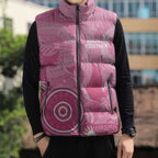 Australia Breast Cancer Awareness Sleeveless Puffer Jacket Pink Ribbon Manta Ray Aboriginal Art - Aussie Hoodie