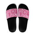 Australia Breast Cancer Awareness Slide Sandals Pink Ribbon Manta Ray Aboriginal Art - Aussie Hoodie