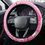 Australia Breast Cancer Awareness Steering Wheel Cover Pink Ribbon Manta Ray Aboriginal Art - Aussie Hoodie