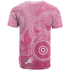 Australia Breast Cancer Awareness T Shirt Pink Ribbon Manta Ray Aboriginal Art - Aussie Hoodie