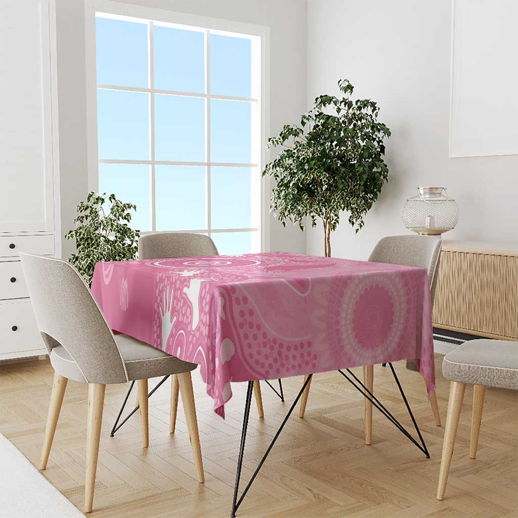 Australia Breast Cancer Awareness Tablecloth Pink Ribbon Manta Ray Aboriginal Art - Aussie Hoodie