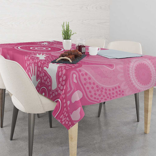 Australia Breast Cancer Awareness Tablecloth Pink Ribbon Manta Ray Aboriginal Art - Aussie Hoodie
