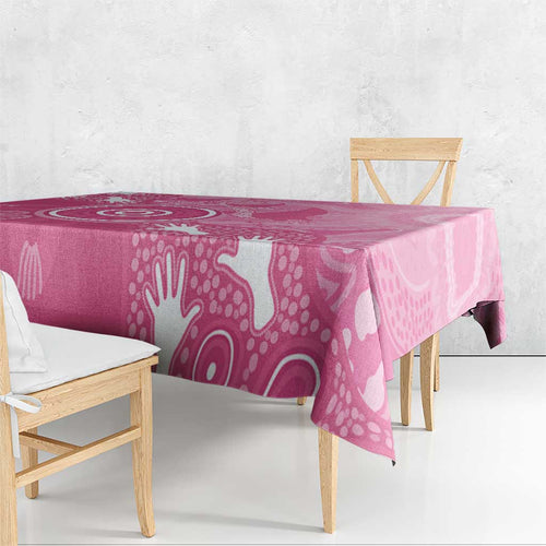 Australia Breast Cancer Awareness Tablecloth Pink Ribbon Manta Ray Aboriginal Art - Aussie Hoodie