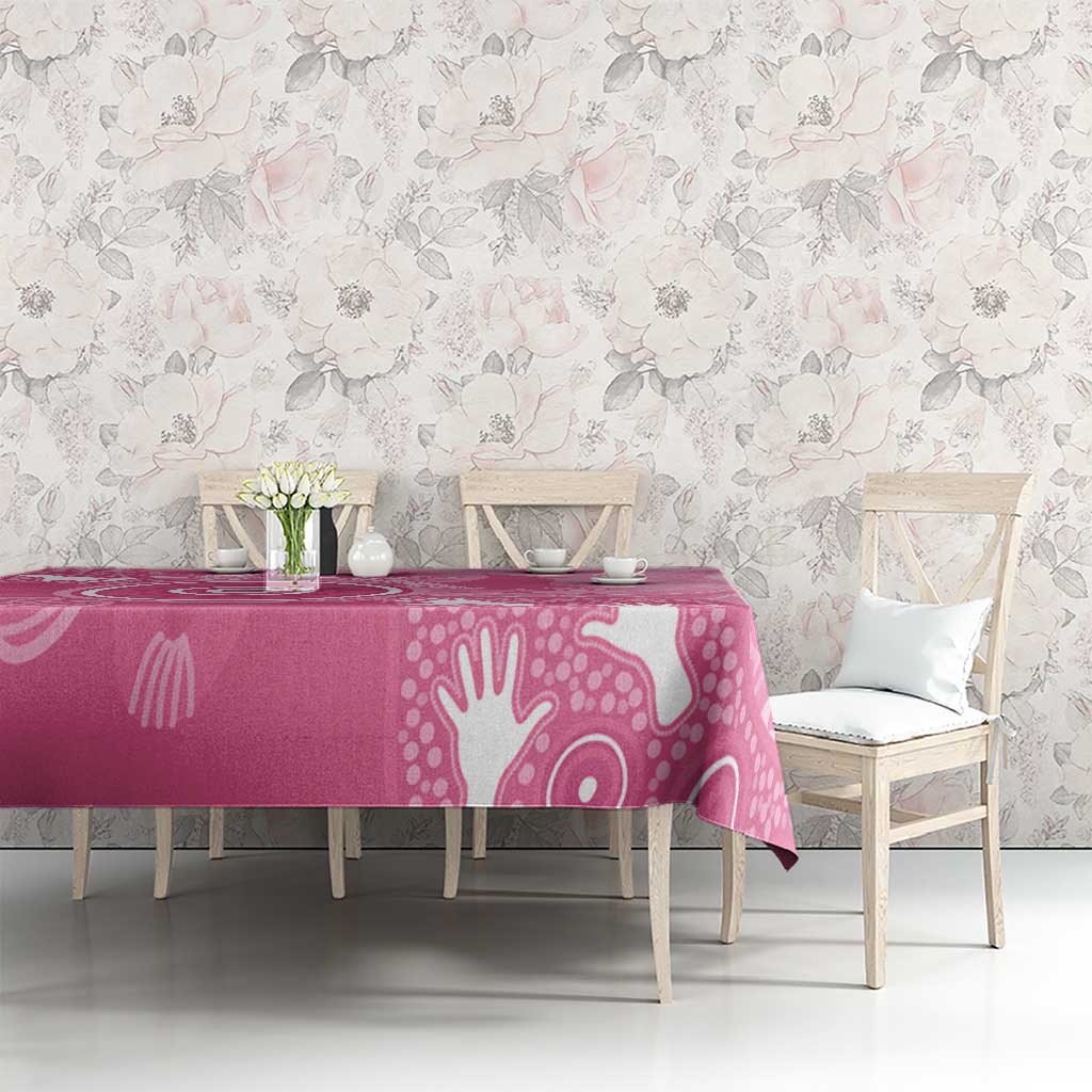 Australia Breast Cancer Awareness Tablecloth Pink Ribbon Manta Ray Aboriginal Art - Aussie Hoodie