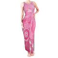 Australia Breast Cancer Awareness Tank Maxi Dress Pink Ribbon Manta Ray Aboriginal Art - Aussie Hoodie