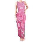 Australia Breast Cancer Awareness Tank Maxi Dress Pink Ribbon Manta Ray Aboriginal Art - Aussie Hoodie