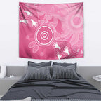 Australia Breast Cancer Awareness Tapestry Pink Ribbon Manta Ray Aboriginal Art - Aussie Hoodie