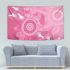 Australia Breast Cancer Awareness Tapestry Pink Ribbon Manta Ray Aboriginal Art - Aussie Hoodie