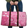 Australia Breast Cancer Awareness Travel Bag Pink Ribbon Manta Ray Aboriginal Art - Aussie Hoodie