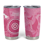 Australia Breast Cancer Awareness Tumbler Cup Pink Ribbon Manta Ray Aboriginal Art - Aussie Hoodie