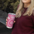 Australia Breast Cancer Awareness Tumbler Cup Pink Ribbon Manta Ray Aboriginal Art - Aussie Hoodie