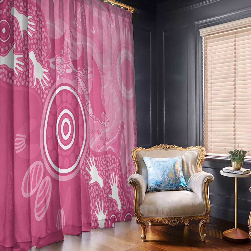 Australia Breast Cancer Awareness Window Curtain Pink Ribbon Manta Ray Aboriginal Art - Aussie Hoodie
