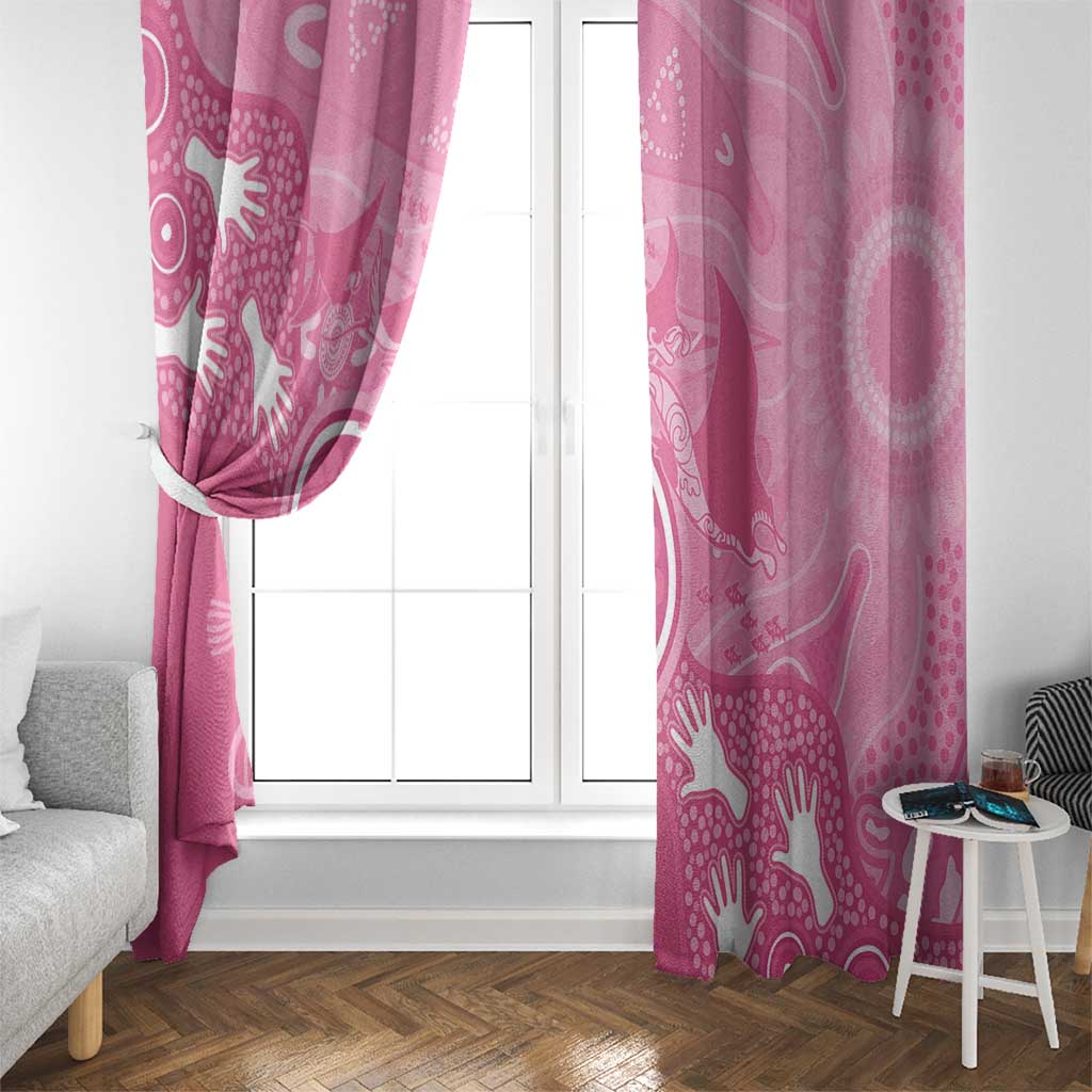 Australia Breast Cancer Awareness Window Curtain Pink Ribbon Manta Ray Aboriginal Art - Aussie Hoodie