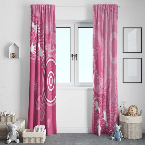 Australia Breast Cancer Awareness Window Curtain Pink Ribbon Manta Ray Aboriginal Art - Aussie Hoodie