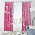 Australia Breast Cancer Awareness Window Curtain Pink Ribbon Manta Ray Aboriginal Art - Aussie Hoodie