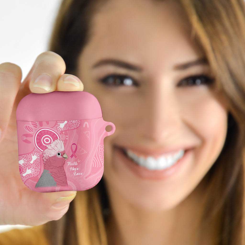 Australia Breast Cancer Awareness AirPods Case Galah Faith Hope Love Pink Month - Aussie Hoodie