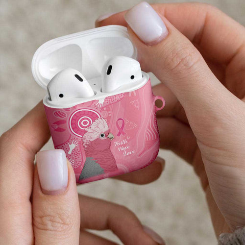 Australia Breast Cancer Awareness AirPods Case Galah Faith Hope Love Pink Month - Aussie Hoodie