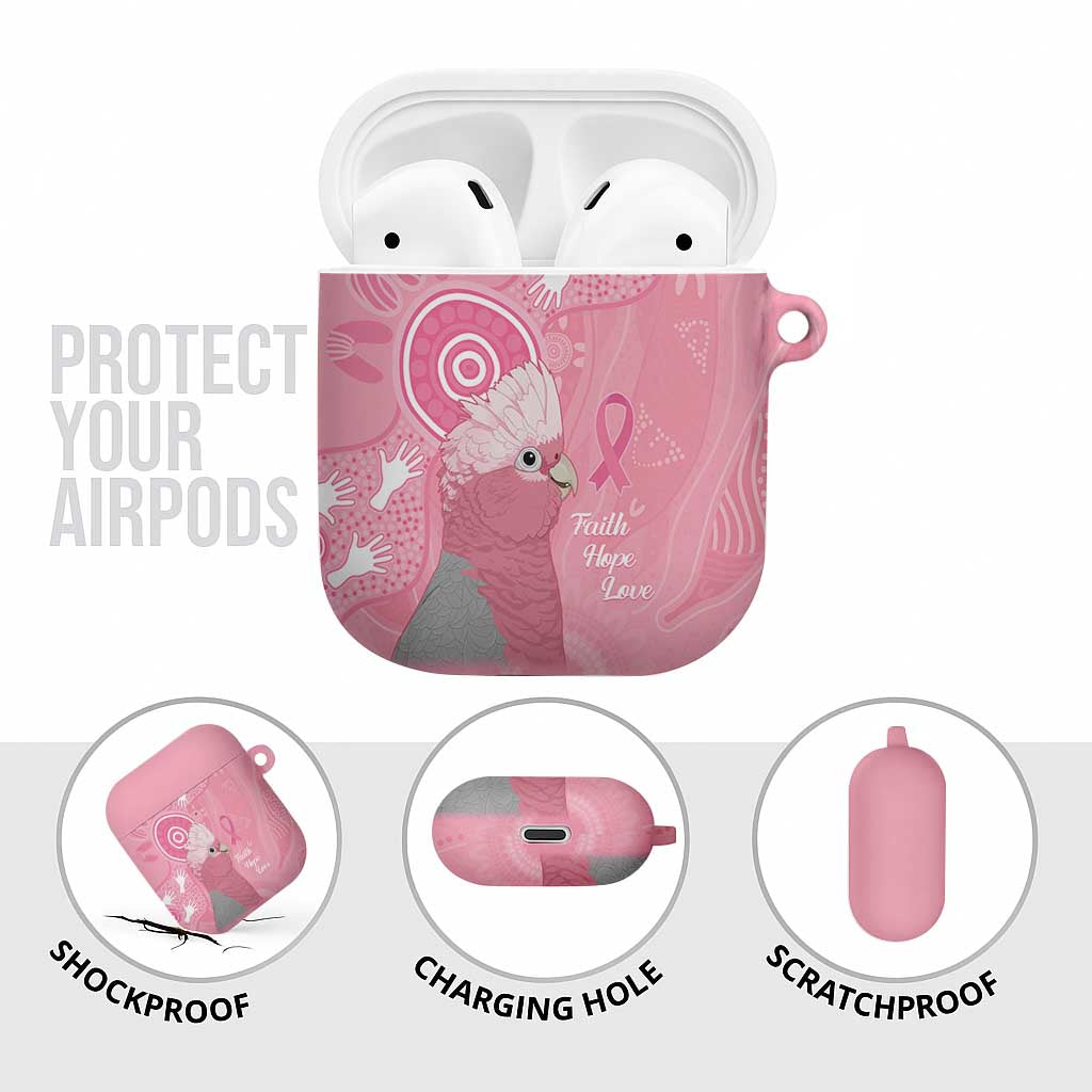 Australia Breast Cancer Awareness AirPods Case Galah Faith Hope Love Pink Month - Aussie Hoodie