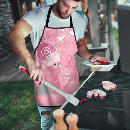 Australia Breast Cancer Awareness Apron Galah Faith Hope Love Pink Month - Aussie Hoodie