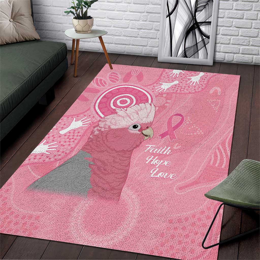 Australia Breast Cancer Awareness Area Rug Galah Faith Hope Love Pink Month - Aussie Hoodie