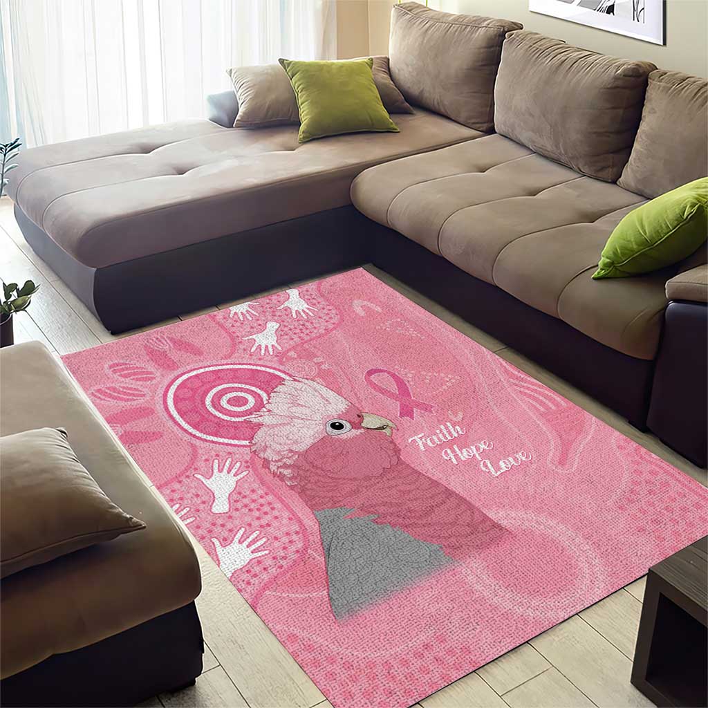Australia Breast Cancer Awareness Area Rug Galah Faith Hope Love Pink Month - Aussie Hoodie